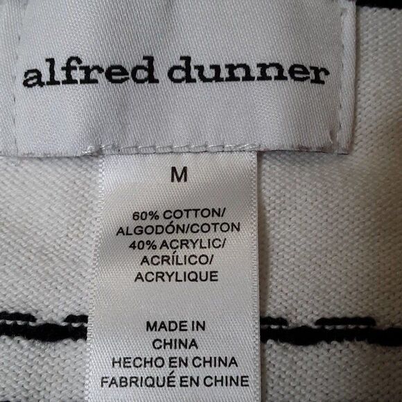 Alfred Dunner Women's Sweater size M Textured Chevron Asymmetrical Hem - Picture 7 of 10